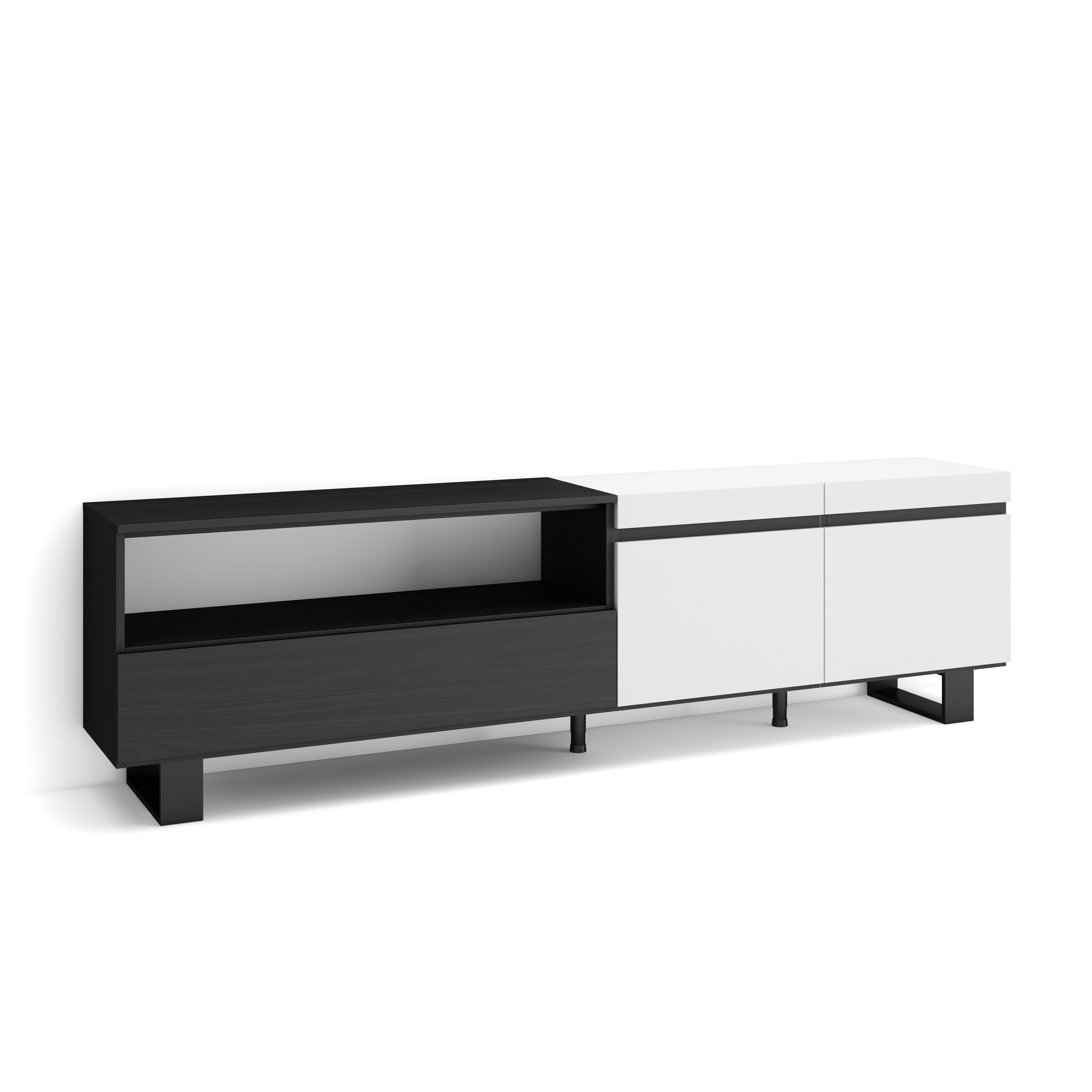 Mueble TV Televisión, Blanco y negro , Diseño industrial