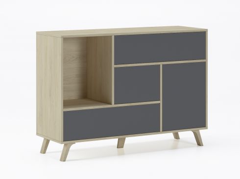 Mueble Buffet WIND, color Puccini/Gris...