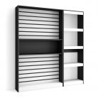 Librería estantería, 170x186x25cm, Blanco y negro