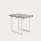 Mesa Consola extensible180cm, Cemento, Patas madera maciza