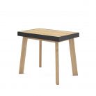 Mesa Consola extensible 302cm, Roble, Patas de madera