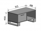 Mesa de centro Modelo LOFT, color Roble Rústico, 92x50x45cm
