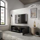 Mueble TV, 150x45x35cm, Negro
