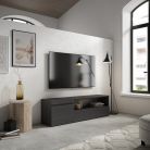 Mueble TV, 150x45x35cm, Negro
