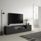 Mueble TV, 200x45x35cm, Negro