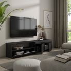 Mueble TV, 200x45x35cm, Negro