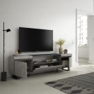 Mueble TV, 200x57x35cm Cemento, Tall, Industrial