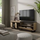 Mueble TV  Televisión, Roble y negro, Diseño industrial