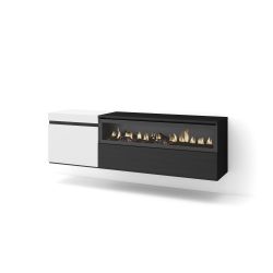 Mueble TV,150x35x45, Chimenea eléctrica,...